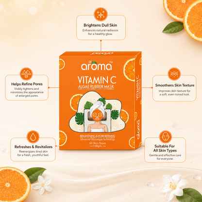 Vitamin C Algae Rubber Mask – Skin Brightening & Firming Peel-Off Mask with Vitamin C & Sea Algae Extract