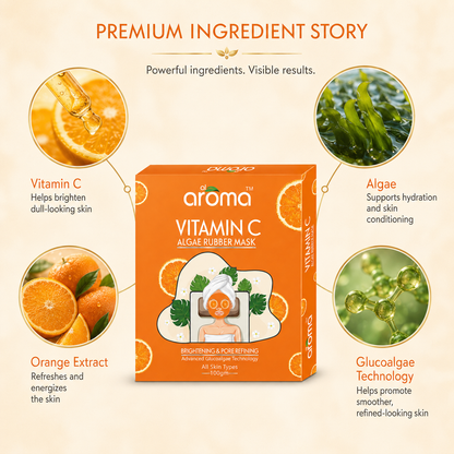Vitamin C Algae Rubber Mask – Skin Brightening & Firming Peel-Off Mask with Vitamin C & Sea Algae Extract