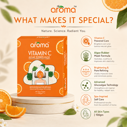 Vitamin C Algae Rubber Mask – Skin Brightening & Firming Peel-Off Mask with Vitamin C & Sea Algae Extract
