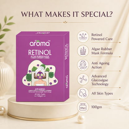 Retinol Algae Rubber Mask – Anti-Aging Peel-Off Mask with Retinol & Sea Algae for Firm, Youthful Skin