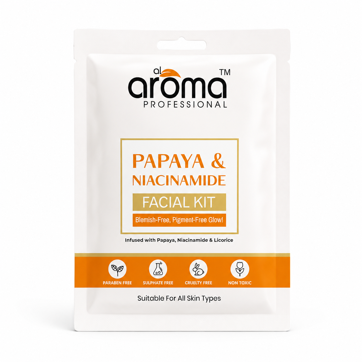 Alaroma Papaya & Niacinamide Facial Kit – 6 Step Blemish-Clearing & Brightening Facial with Papaya Enzymes & 5% Niacinamide
