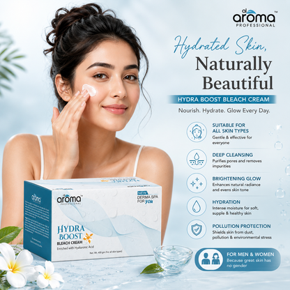 Hydra Boost Bleach Cream - 4 Step Hydrating Formula with Hyaluronic Acid
