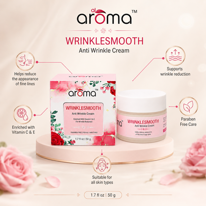 Wrinkle Smooth Anti-Wrinkle Cream – Firming & Age-Defying Cream with Retinol & Collagen Boosters