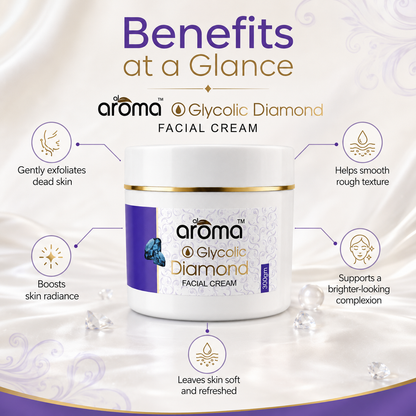 Glycolic Diamond Facial Cream – Advanced Brightening & Skin Renewal Formula