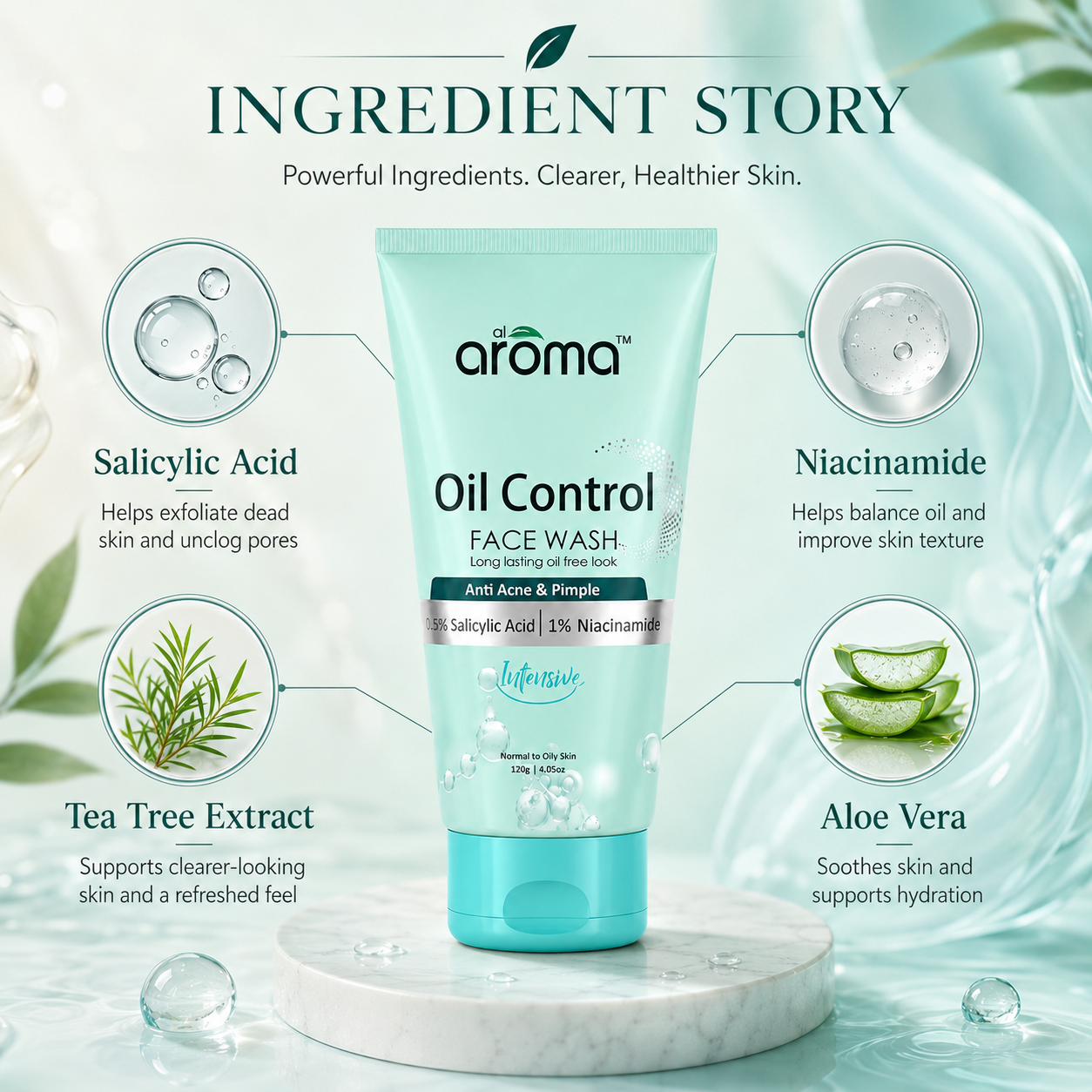 Oil Control Face Wash – Deep Cleansing Formula for Oily & Acne-Prone Skin