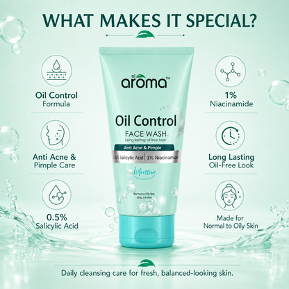 Oil Control Face Wash – Deep Cleansing Formula for Oily & Acne-Prone Skin
