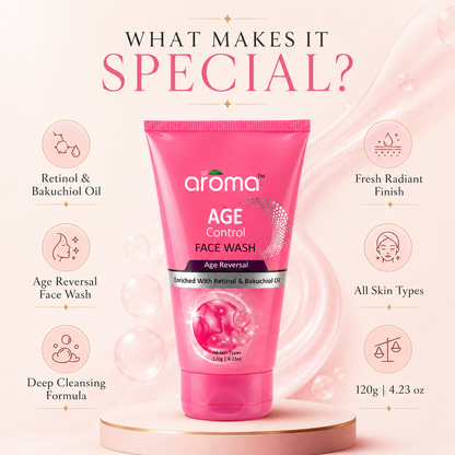 Age Control Face Wash – Anti-Aging Cleanser for Youthful & Firm Skin