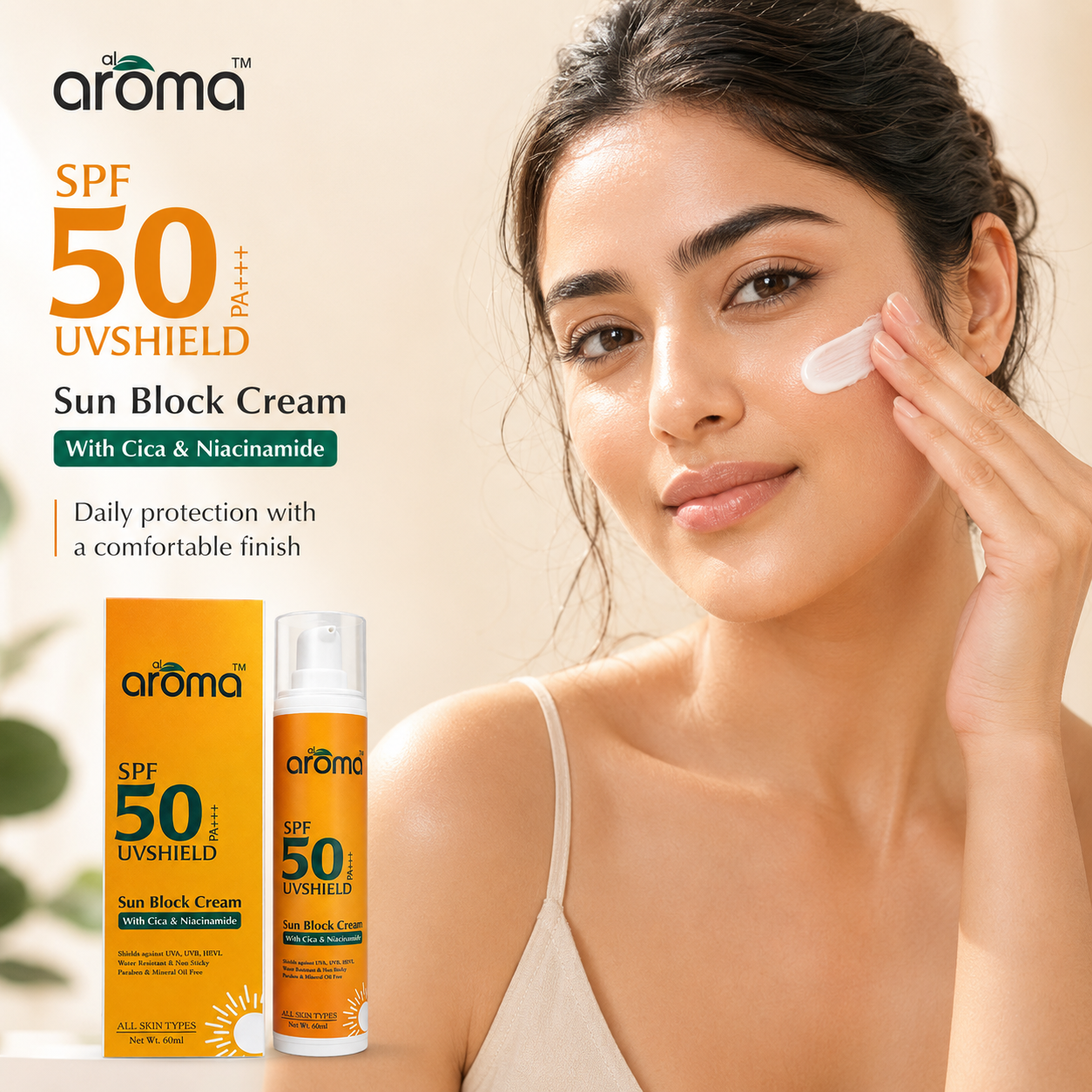 SPF 50 PA+++ Sunscreen Lotion – Ultra-Light UV Protection for All Skin Types