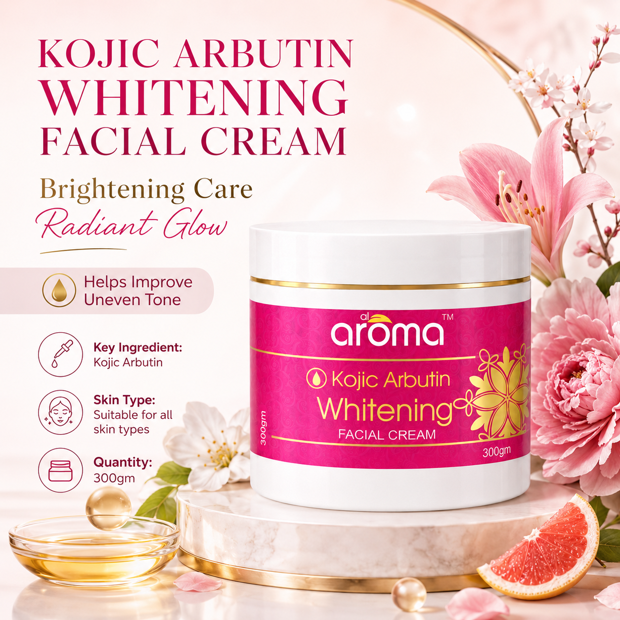 Kojic Arbutin Facial Cream – Advanced Brightening & Pigmentation Care Formula