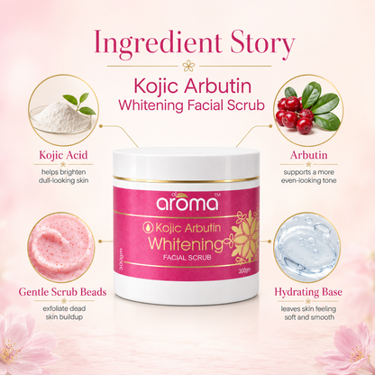 Kojic Arbutin Facial Scrub – Brightening & Skin Polishing Exfoliator