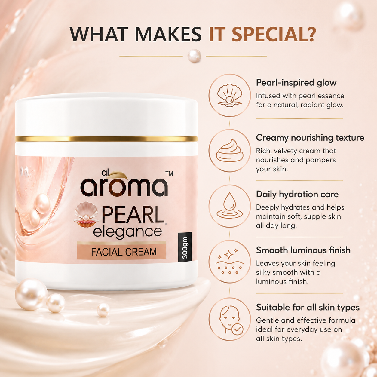 Pearl Elegance Facial Cream – Luxurious Brightening & Radiance Formula