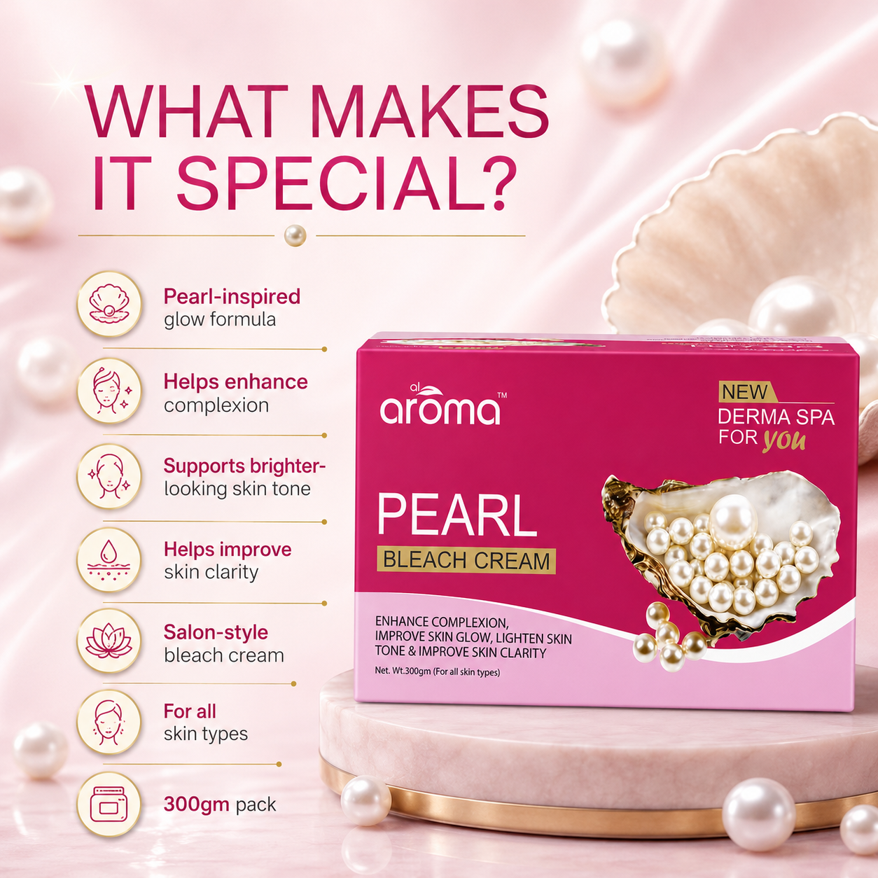 Pearl Bleach Cream – Instant Brightening & Pearl Glow Formula