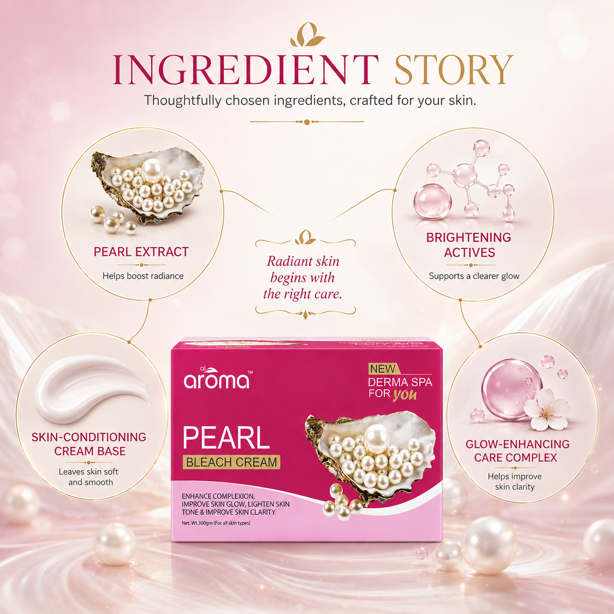 Pearl Bleach Cream – Instant Brightening & Pearl Glow Formula