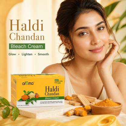 Haldi Chandan Bleach Cream – Herbal Glow Bleach with Turmeric & Sandalwood for Clear, Radiant Skin