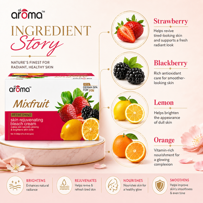 Mix Fruit Bleach Cream – Radiance-Boosting Herbal Bleach for Tan Removal & Glowing Skin