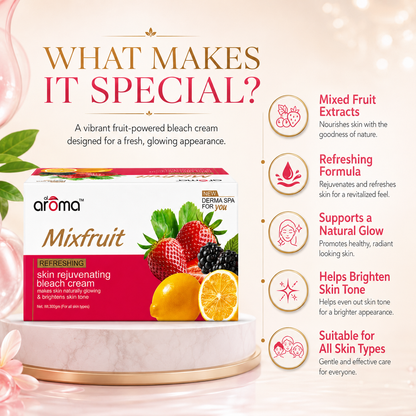 Mix Fruit Bleach Cream – Radiance-Boosting Herbal Bleach for Tan Removal & Glowing Skin