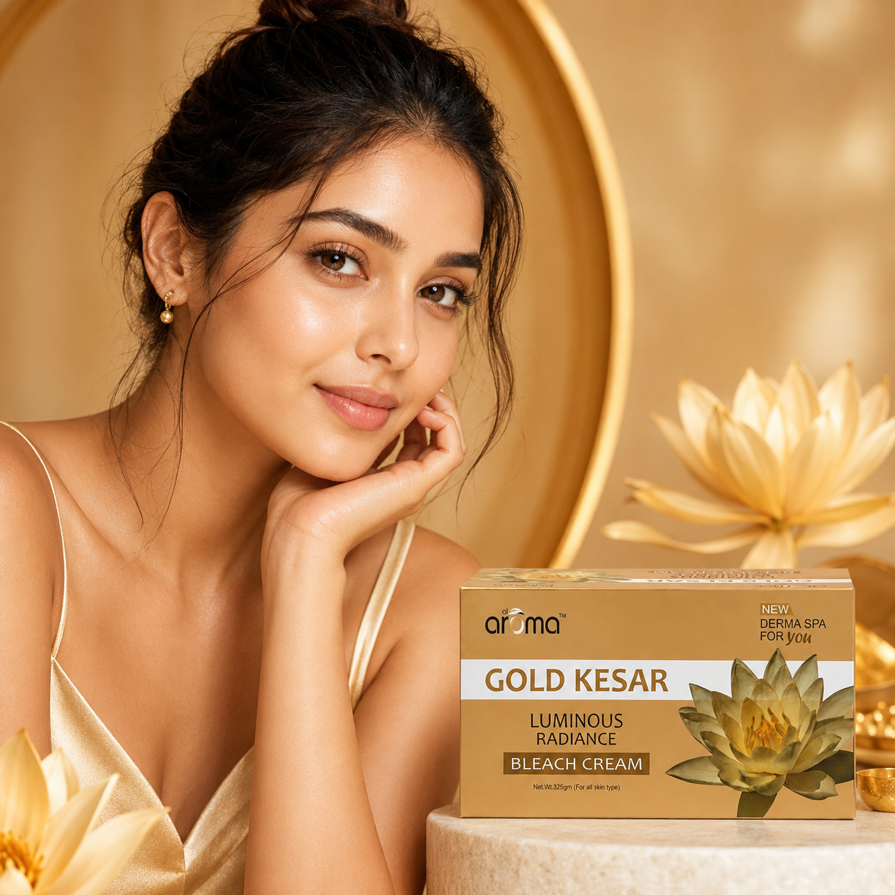 Gold Kesar Bleach Cream – Glow-Enhancing Bleach with Gold Dust & Saffron for Radiant Complexion