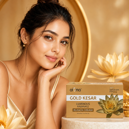 Gold Kesar Bleach Cream – Glow-Enhancing Bleach with Gold Dust & Saffron for Radiant Complexion