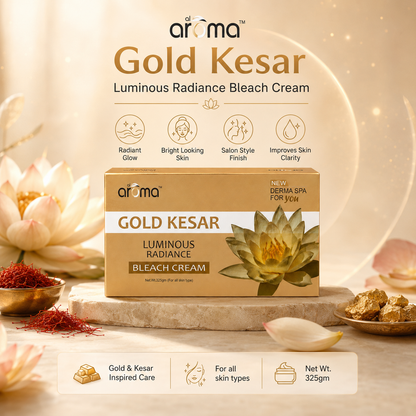 Gold Kesar Bleach Cream – Glow-Enhancing Bleach with Gold Dust & Saffron for Radiant Complexion