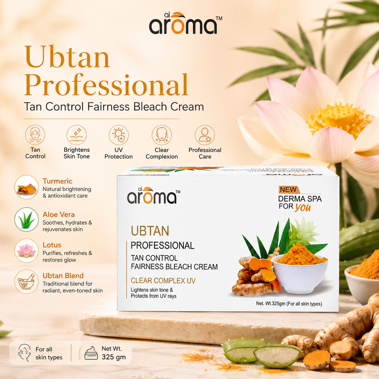 Ubtan Bleach Cream – Ayurvedic Glow Bleach for Bright, Clear & Tanned Skin