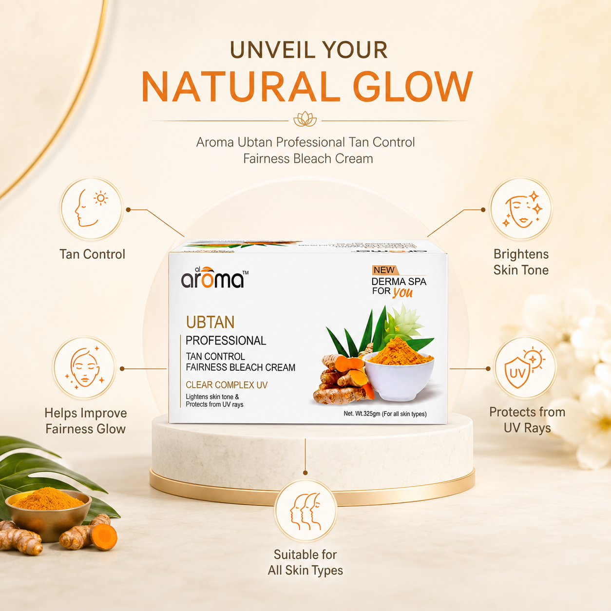 Ubtan Bleach Cream – Ayurvedic Glow Bleach for Bright, Clear & Tanned Skin