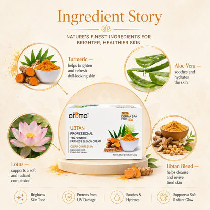 Ubtan Bleach Cream – Ayurvedic Glow Bleach for Bright, Clear & Tanned Skin