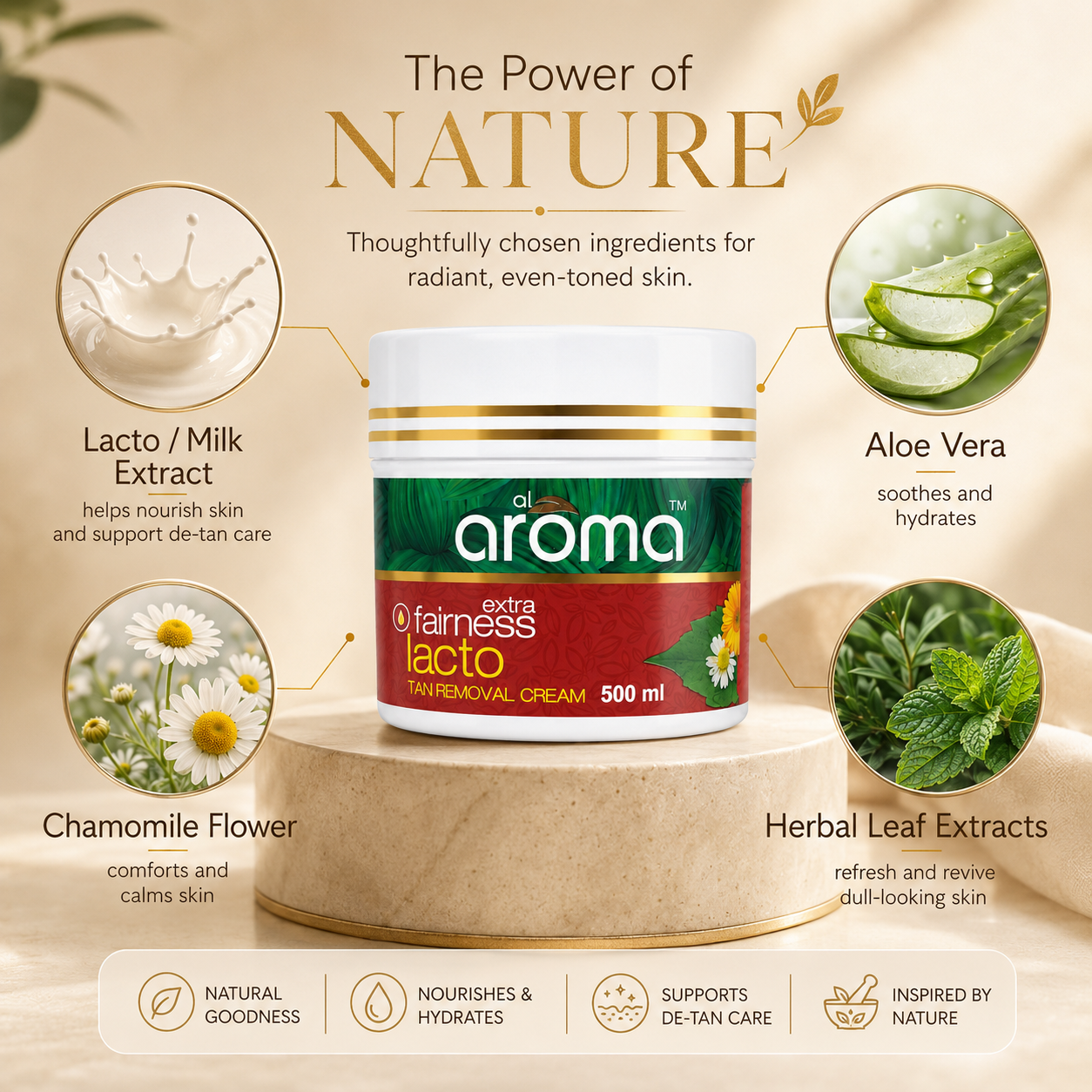 Lacto Tan Removal Cream – Gentle De-Tan Formula for Brighter, Even-Toned Skin