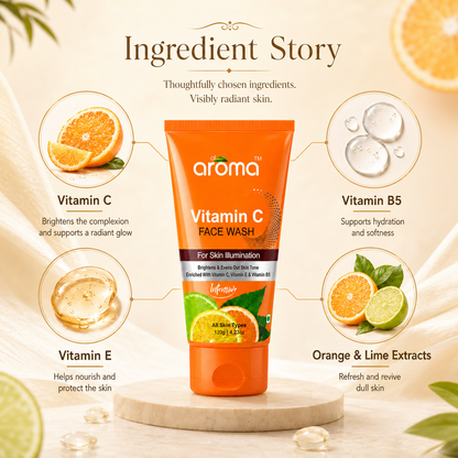 Vitamin C Face Wash – Brightening & Antioxidant Cleanser for Radiant Skin