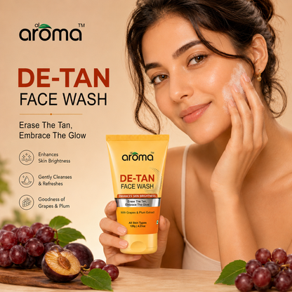 De Tan Face Wash – Tan Removal Cleanser for Brighter, Even-Toned Skin