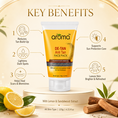 De Tan Face Pack – Tan Removal & Brightening Mask for Sun-Exposed Skin