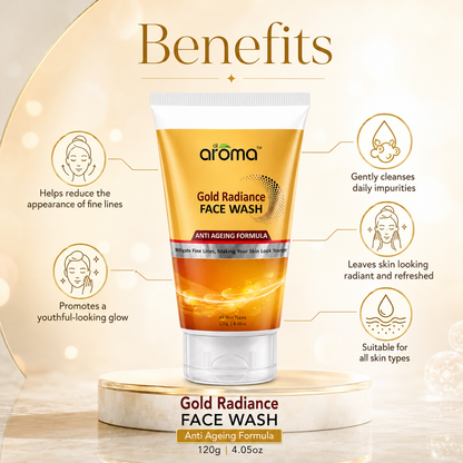 Gold Radiance Face Wash – Luxurious Cleanser for Glowing & Youthful Skin