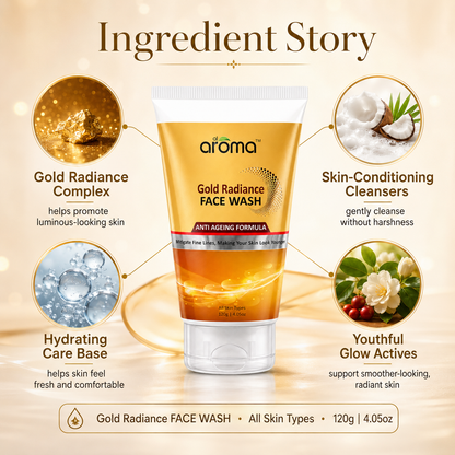 Gold Radiance Face Wash – Luxurious Cleanser for Glowing & Youthful Skin