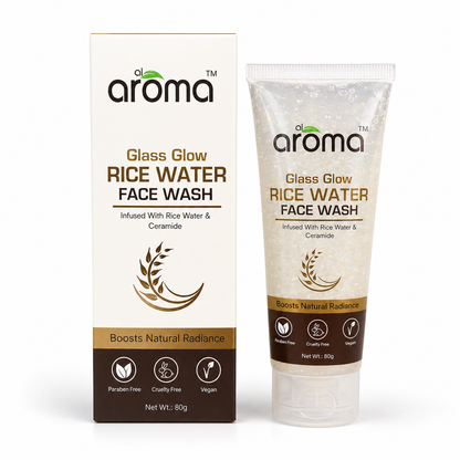 Glass Glow Rice Water Face Wash with Rice Water & Ceramide – Hydrating Korean Glow Cleanser