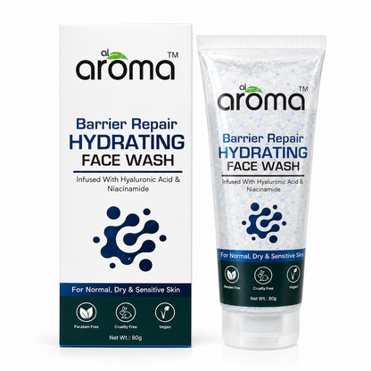 Barrier Repair Hydrating Face Wash with Hyaluronic Acid & Niacinamide – Moisture Lock & Skin Barrier Support Cleanser