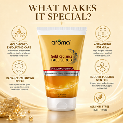 Gold Radiance Face Scrub – Luxurious Gold Exfoliator for Glowing & Smooth Skin