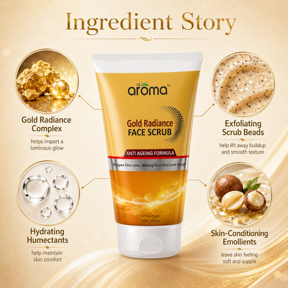Gold Radiance Face Scrub – Luxurious Gold Exfoliator for Glowing & Smooth Skin