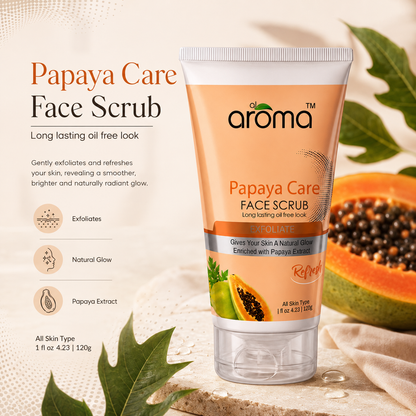 Papaya Care Face Scrub – Tan Removal & Brightening Scrub for Smooth, Glowing Skin
