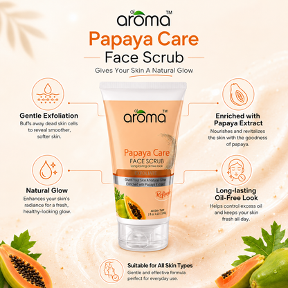 Papaya Care Face Scrub – Tan Removal & Brightening Scrub for Smooth, Glowing Skin