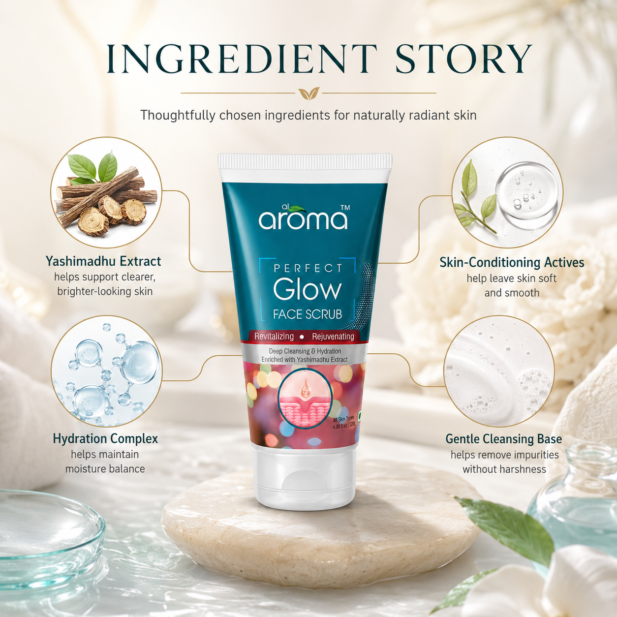 Perfect Glow Face Scrub – Brightening Exfoliator for Radiant & Smooth Skin