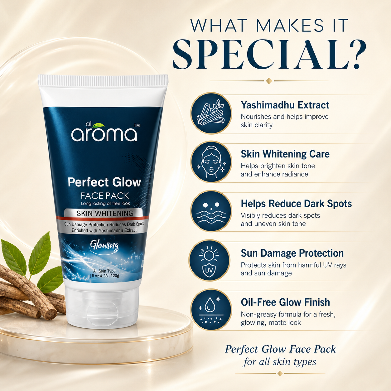 Perfect Glow Face Pack – Instant Glow & Brightening Face Mask for Radiant Skin