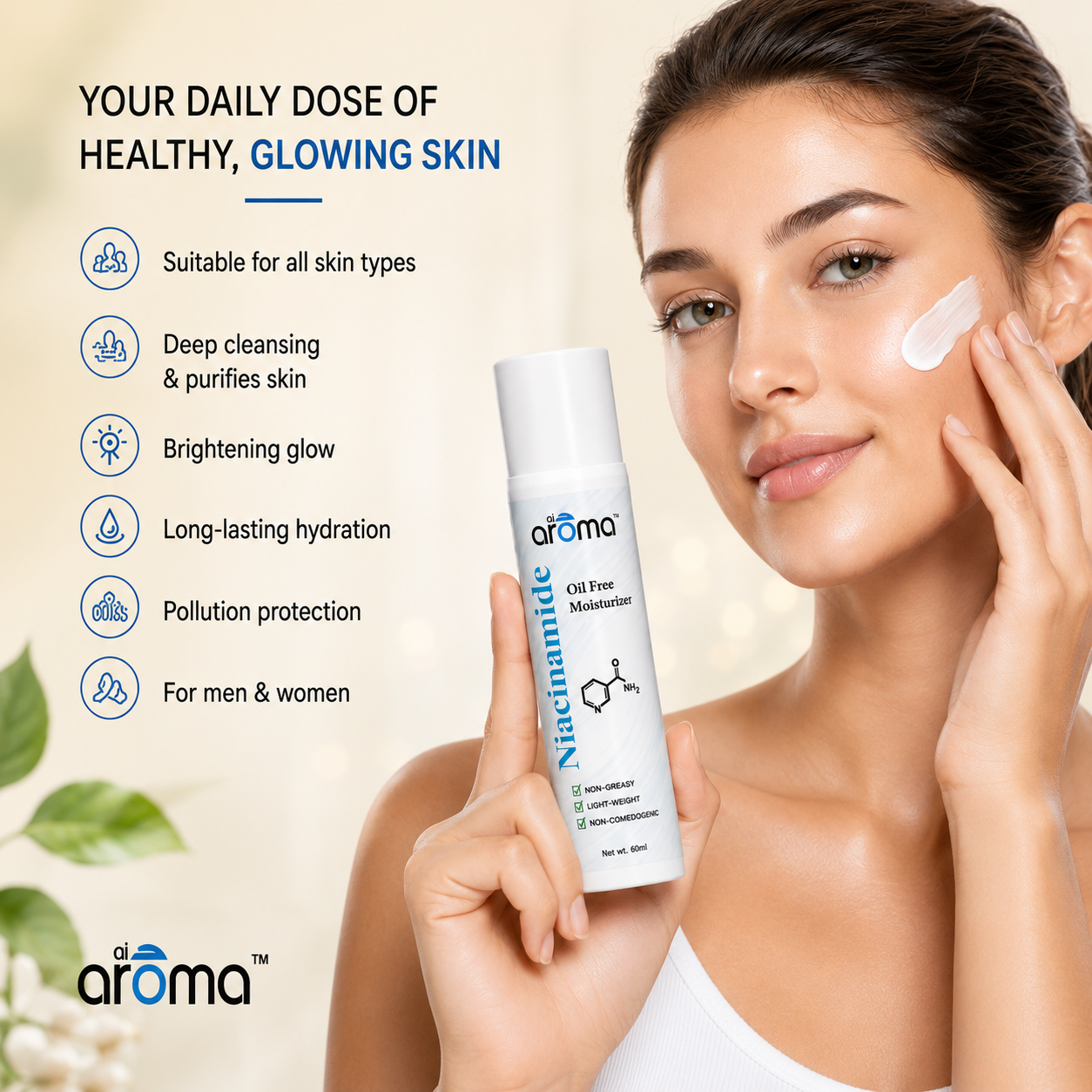 Niacinamide Oil-Free Moisturizer – Lightweight Hydration for Oily & Acne-Prone Skin