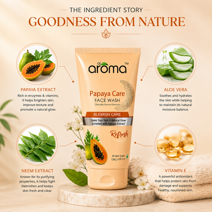 Papaya Care Face Wash – Gentle Brightening Cleanser for Clear & Glowing Skin