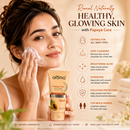 Papaya Care Face Wash – Gentle Brightening Cleanser for Clear & Glowing Skin
