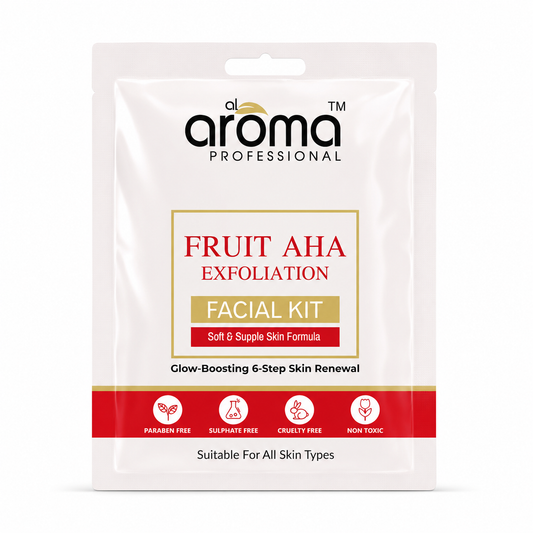Fruit AHA Exfoliation Facial Kit – 6 Step Skin Renewal Facial with Fruit Acids & Natural AHAs for Clear, Smooth Skin