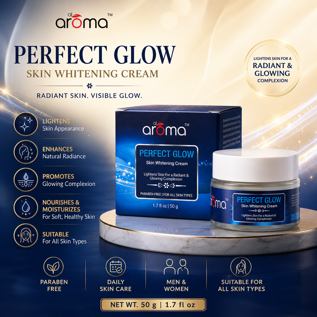 Perfect Glow Skin Whitening Cream – Brightening & Even Tone Cream for Radiant Complexion