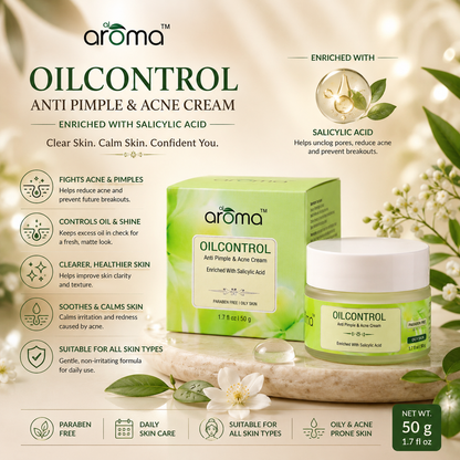 Oil Control Cream – Mattifying Moisturizer for Oily, Acne-Prone & Combination Skin