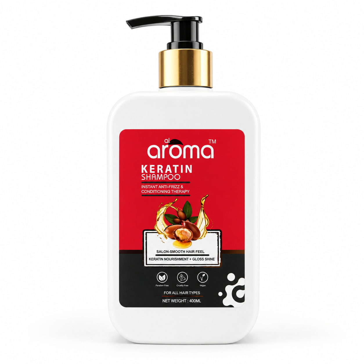 Keratin Shampoo – Smoothening & Frizz-Control Shampoo for Silky, Strong Hair