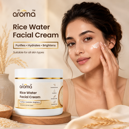 Rice Water Facial Cream – Nourishing & Glow-Boosting Massage Cream for Soft, Smooth & Radiant-Looking Skin