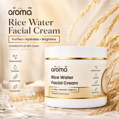 Rice Water Facial Cream – Nourishing & Glow-Boosting Massage Cream for Soft, Smooth & Radiant-Looking Skin