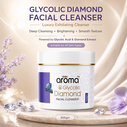Glycolic Diamond Facial Cleanser – Deep Cleansing & Brightening Face Cleanser for Smooth, Refined & Radiant-Looking Skin